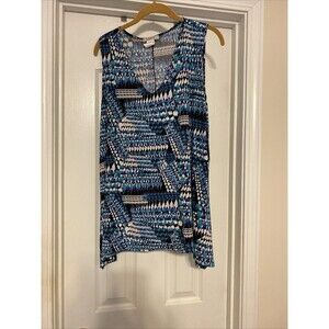 Womens Only 9 2X multi color tank top